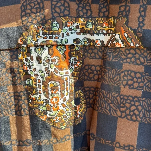 NOS Vintage 1970s xl Shirt golden arrow disco pimp Old stock